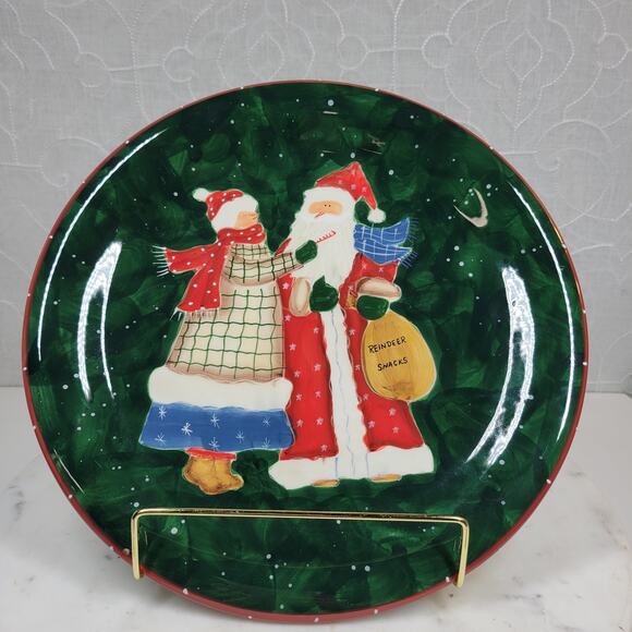 Noble Excellence Santa Mates Dinner‎ Plate 11" Christmas Holiday Retired New - Picture 9 of 10